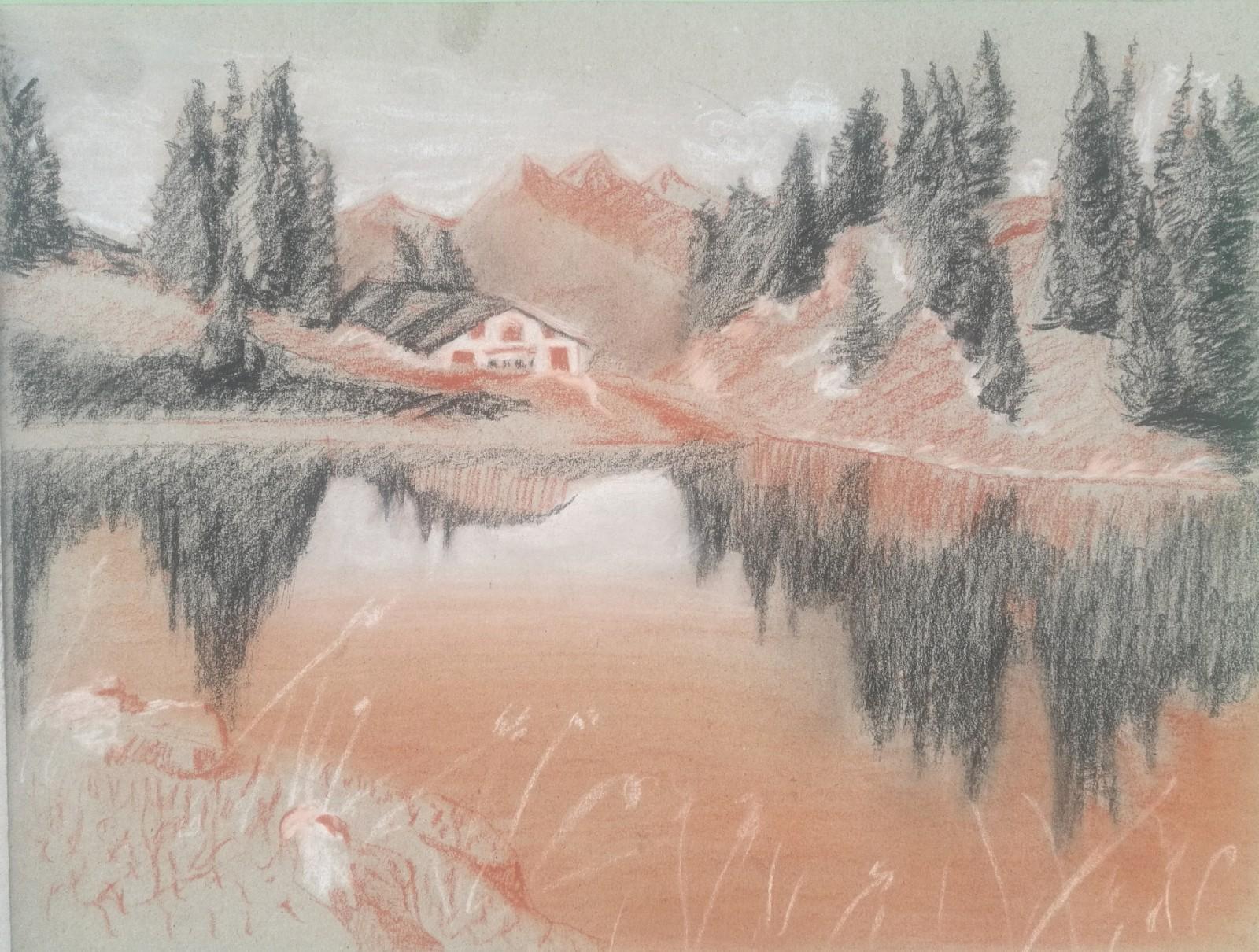 Esquisse &agrave; la sanguine